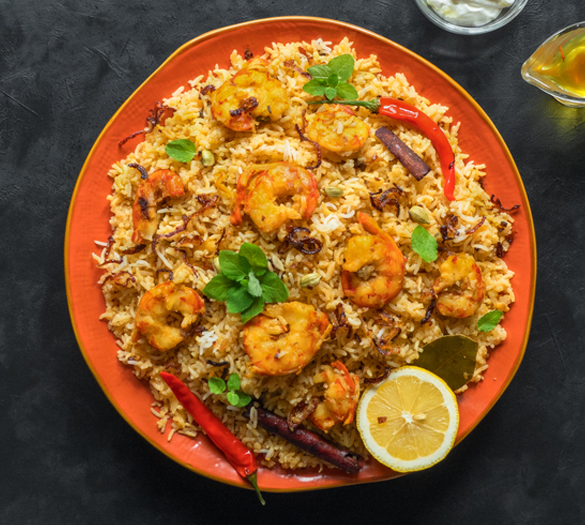shrimp biryani